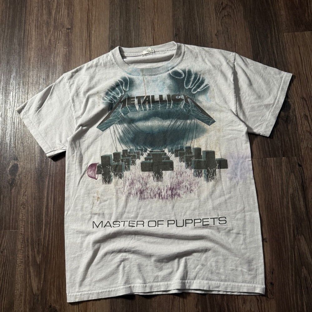 Metallica Master of Puppets T Shirt Mens Medium Gray Delta 2011 Band Tee